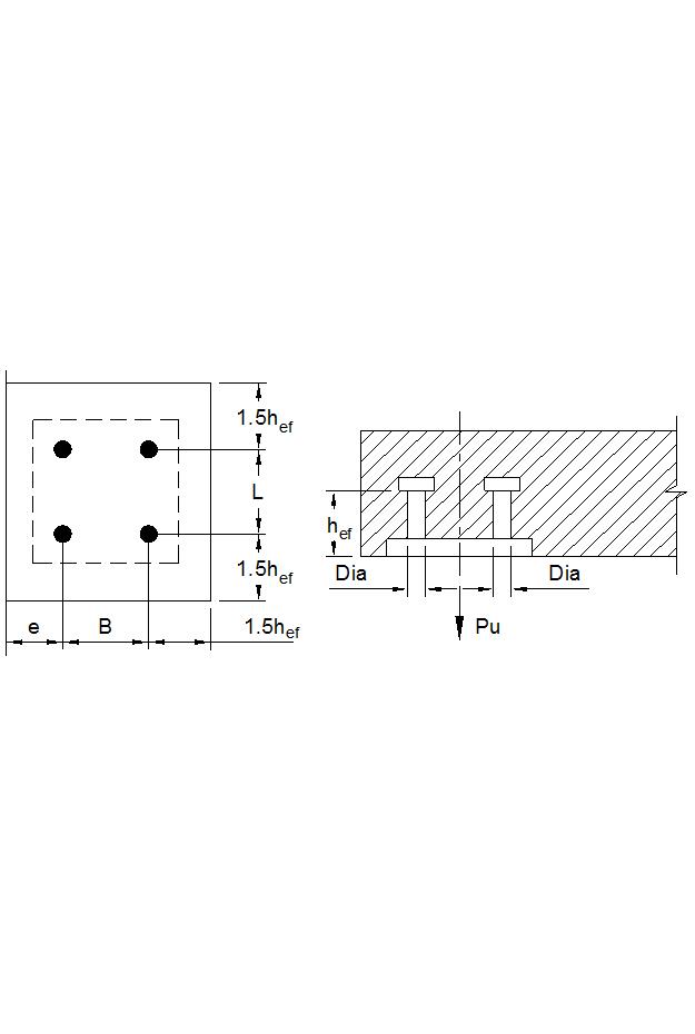 Group of Headed Anchors in Tension