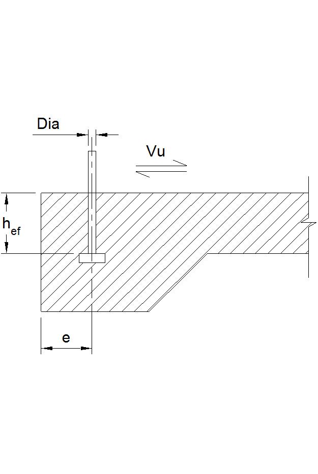 Single Headed Anchor Near to Edge